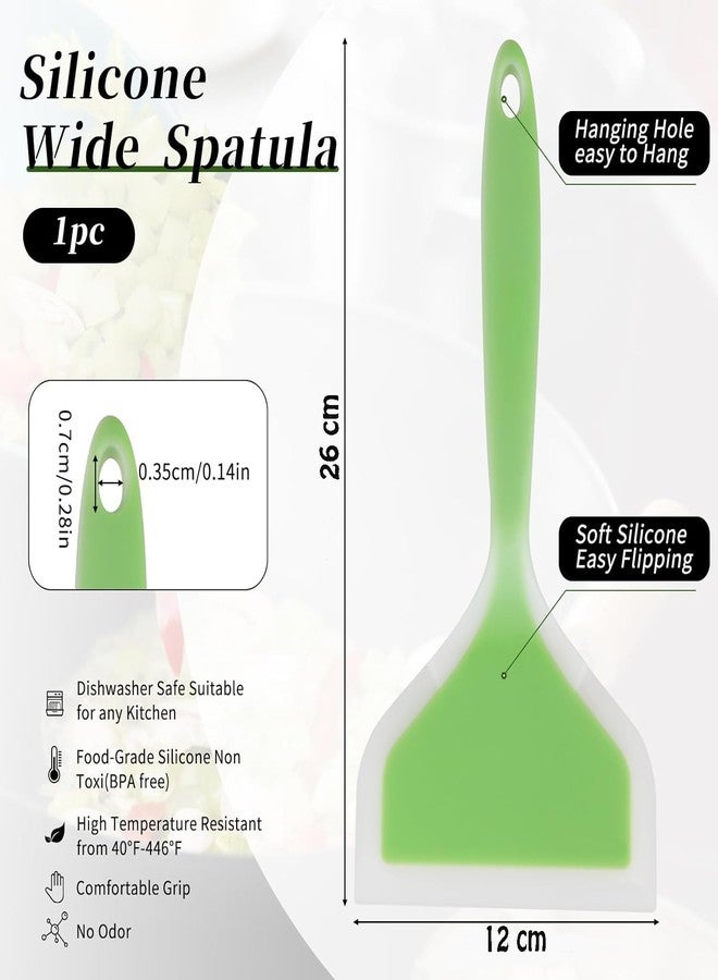 باسكيتي ملعقة سيليكون متوسطة الحجم من باسكتي، ملعقة سيليكون لقلي الفطائر، غير لاصقة (لون عشوائي) - Image 2